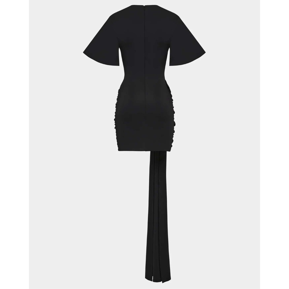 Heiress Beverly Hills Mini Dress Draped Sash Ruched Black Size XS - Picture 2 of 7